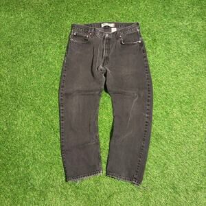 Levi’s 505 Jeans Mens 36x30 Black Regular Fit Straight Leg Denim